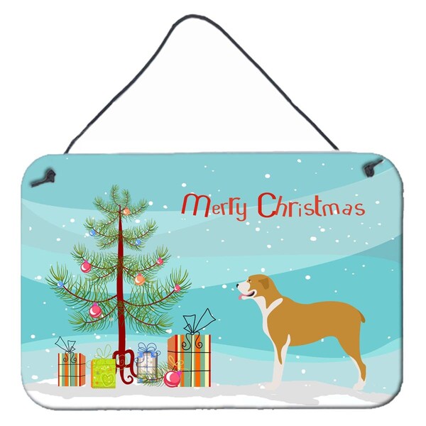 Carolines Treasures Belgium Mastiff Christmas Wall or Door Hanging Prints - BB8489DS812