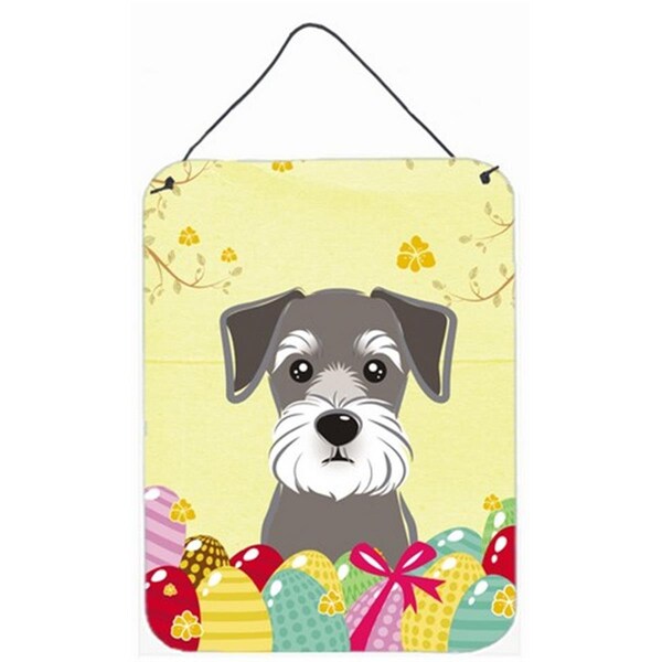 Carolines Treasures Schnauzer Easter Egg Hunt Wall or Door Hanging Prints - BB1888DS1216