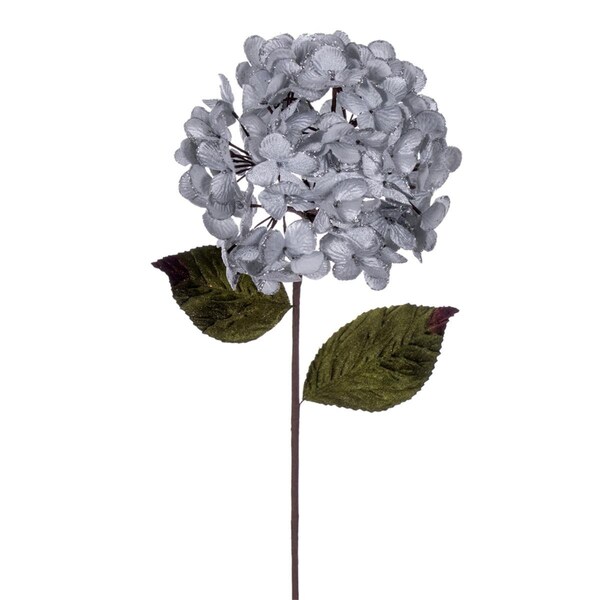 Vickerman 17 in. Artificial Hydrangea Christmas Spray, Silver, 3PK - QG212307