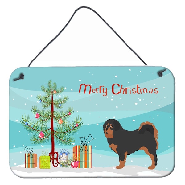 Carolines Treasures Tibetan Mastiff Christmas Wall or Door Hanging Prints - BB8488DS812