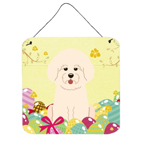 Carolines Treasures Easter Eggs Bichon Frise Wall or Door Hanging Prints - BB6075DS66