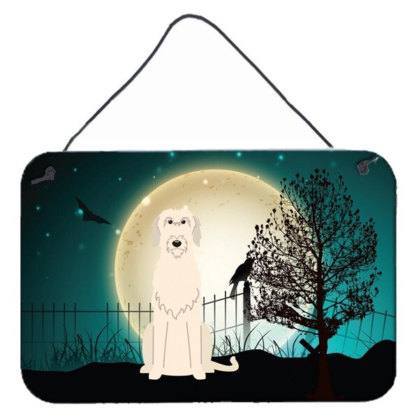 Carolines Treasures Halloween Scary Irish Wolfhound Wall or Door Hanging Prints - BB2255DS812