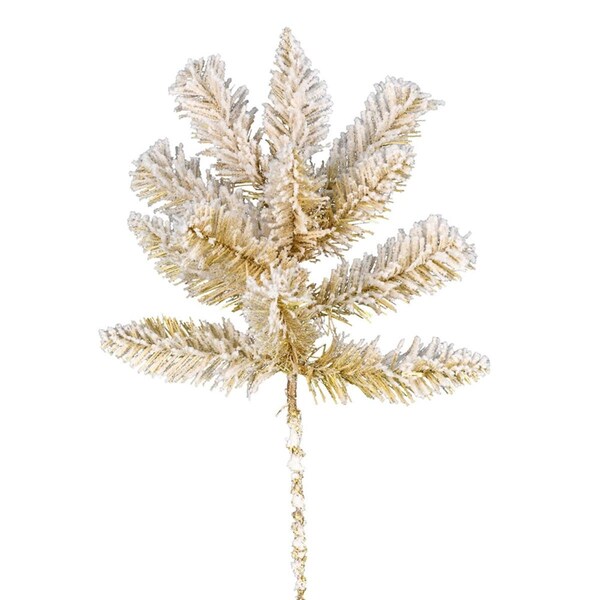 Vickerman 18 in. x 12 Tips Frosted Gold Spray, 6PK - A193503-6