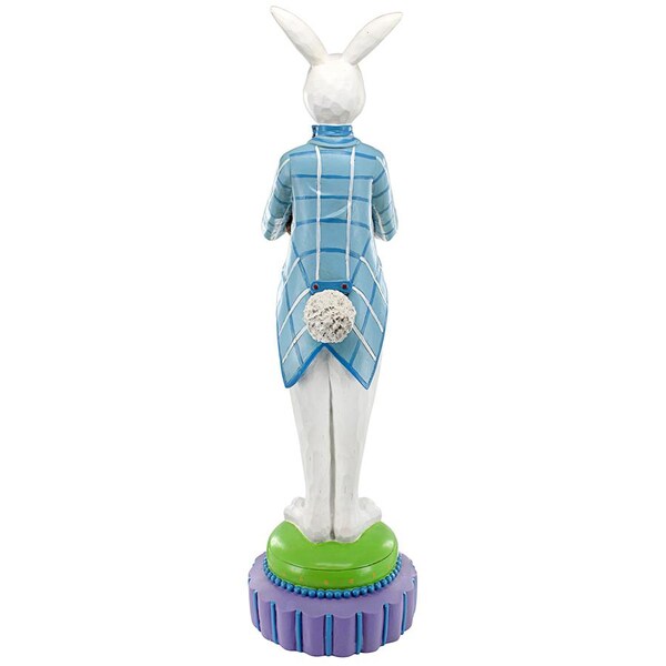 Design Toscano Mr. Eggsy at Your Service Easter Bunny Rabbit Butler Statue - EU9355