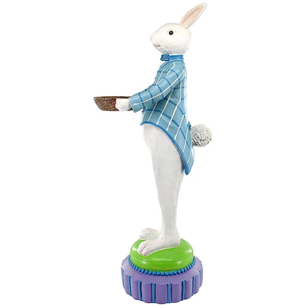 Design Toscano Mr. Eggsy at Your Service Easter Bunny Rabbit Butler Statue - EU9355