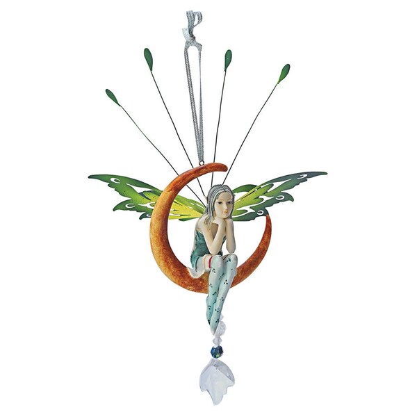 Design Toscano Lochloy House Crescent Fairy Dangling Sculpture - QS327663