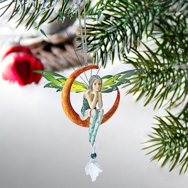 Design Toscano Lochloy House Crescent Fairy Dangling Sculpture - QS327663