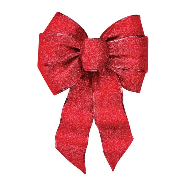 Coolcollectibles 6166 Red Shimmer Bow - 7 Loop - CO3314803