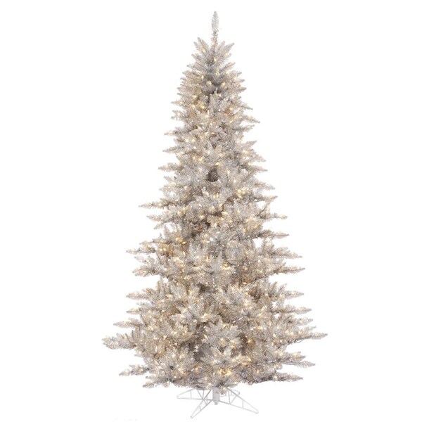 Vickerman 7.5 ft. x 52 in. Silver Tree with 750 Warm White Dura LED Light - K166876LED