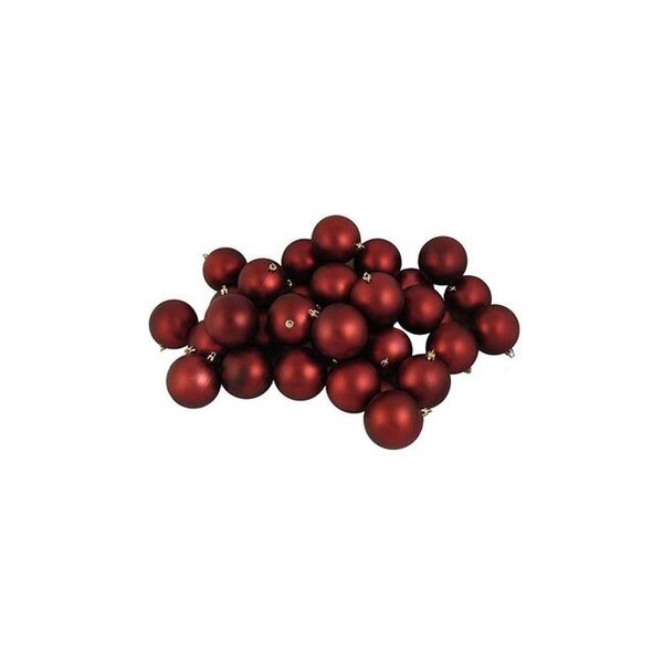 Northlight Seasonal Northlight Seasonal 31754059 Shatterproof Matte Burgundy Splendor Christmas Ball Ornaments - 31754059