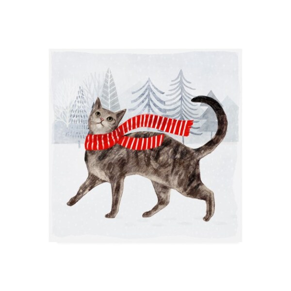 Trademark Fine Art Victoria Borges 'Christmas Cats And Dogs I' Canvas Art, 35x35 - WAG13422-C3535GG