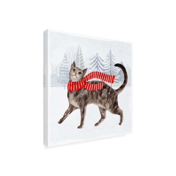 Trademark Fine Art Victoria Borges 'Christmas Cats And Dogs I' Canvas Art, 35x35 - WAG13422-C3535GG