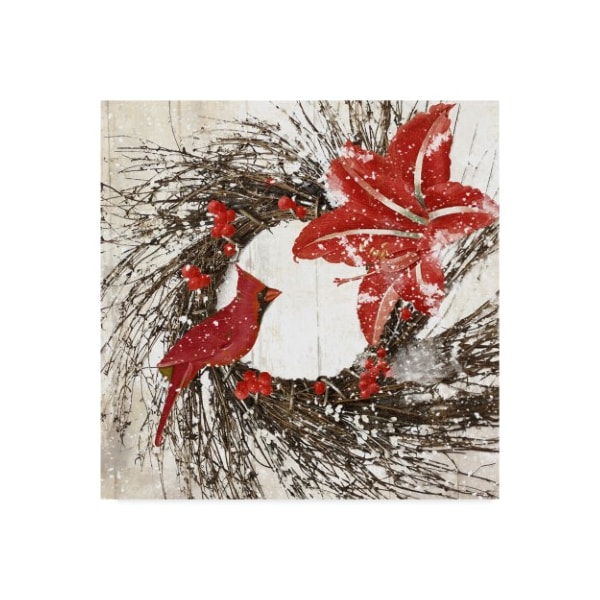 Trademark Fine Art Color Bakery 'Cardinal Christmas I' Canvas Art, 35x35 - ALI20882-C3535GG