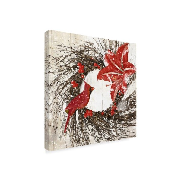 Trademark Fine Art Color Bakery 'Cardinal Christmas I' Canvas Art, 35x35 - ALI20882-C3535GG