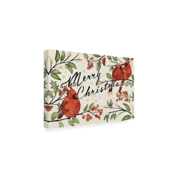 Trademark Fine Art Janelle Penner 'Christmas Lovebirds Viii' Canvas Art, 12x19 - WAP10012-C1219GG