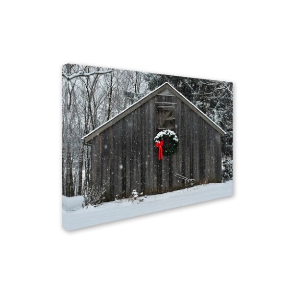 Trademark Fine Art Kurt Shaffer 'Christmas Barn in the Snow' Canvas Art, 35x47 - KS0161-C3547GG