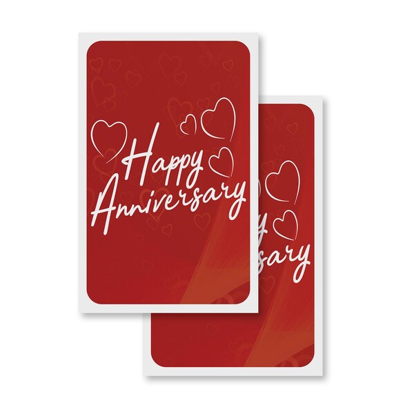 Signmission Happy Anniversary, A-Frame & 2 Decals Installed, Heavy-Duty Plastic Frame - SBHD-D-2436-30389