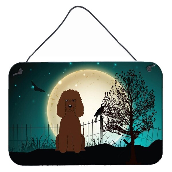 Carolines Treasures Halloween Scary Irish Water Spaniel Wall or Door Hanging Prints - BB2253DS812