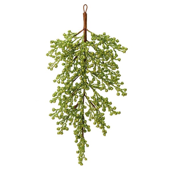 Vickerman 33 in. Lime Glitter Berry Door Swag Tear Drop Outdoor, 12PK - L180913