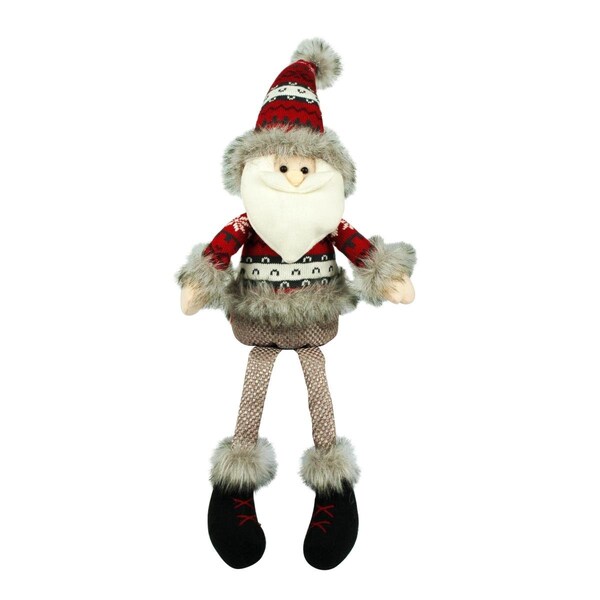 Maquina 28 in. Sitting Santa, Grey & Red - MA2999078