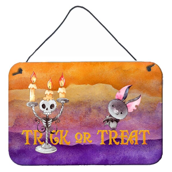 Carolines Treasures Halloween Trick or Treat Wall or Door Hanging Prints - BB7461DS812