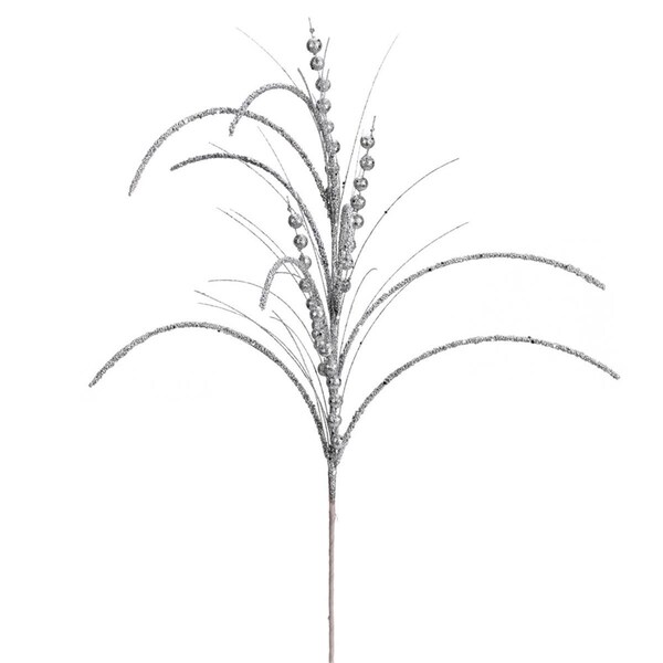 Vickerman 29 in. Silver Glitter Harvest Spray, 6PK - QG192407