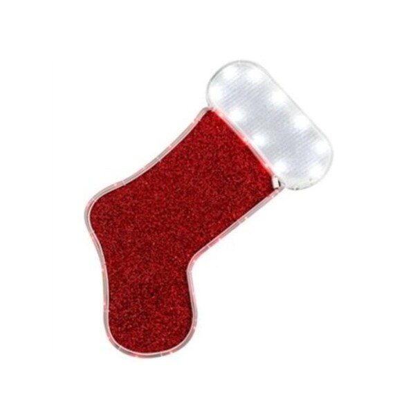 Star Bright 18 in. LED Christmas Window Decoration - Red Stocking Tape Light - 251976