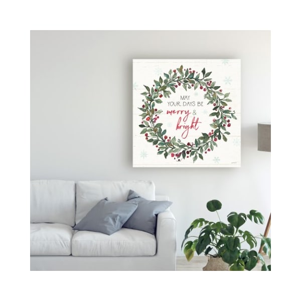 Trademark Fine Art Anne Tavoletti 'Holiday On The Farm Ix Merry And Bright' Canvas Art, 35x35 - WAP10303-C3535GG