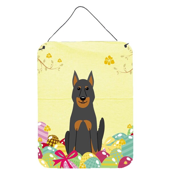 Carolines Treasures Easter Eggs Beauce Shepherd Dog Wall or Door Hanging Prints - BB6080DS1216