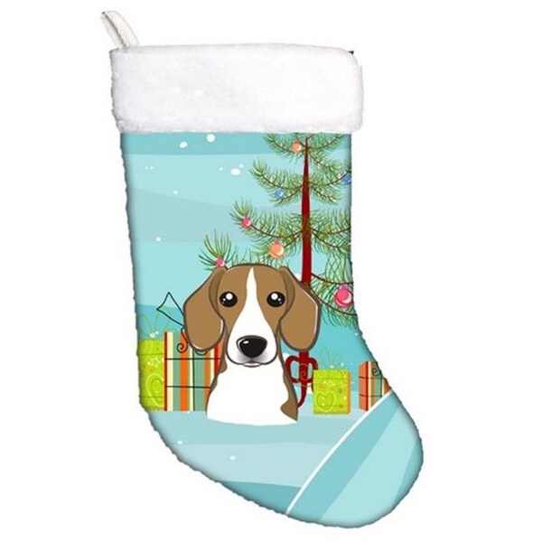 Carolines Treasures Carolines Treasures BB1611CS Christmas Tree & Beagle Christmas Stocking - BB1611CS