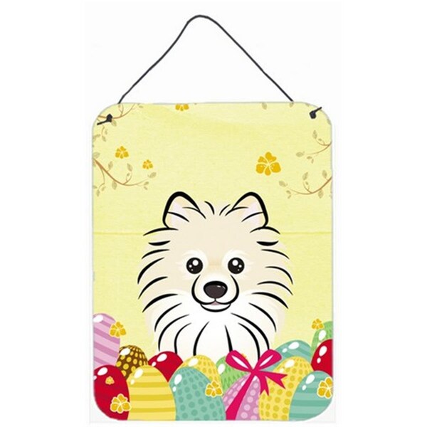 Carolines Treasures Pomeranian Easter Egg Hunt Wall or Door Hanging Prints - BB1889DS1216