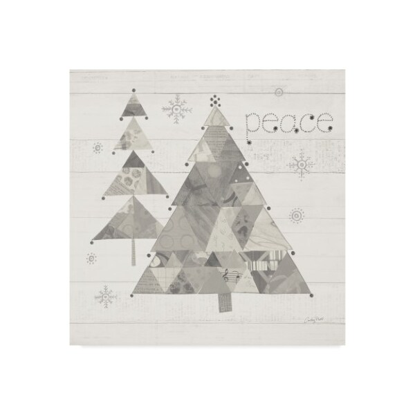 Trademark Fine Art Courtney Prahl 'Christmas Patchwork Iv Neutral' Canvas Art, 35x35 - WAP08812-C3535GG