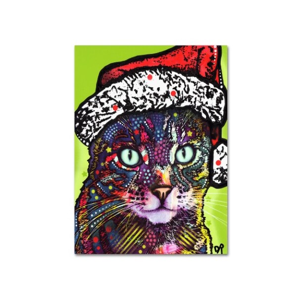 Trademark Fine Art Dean Russo 'Watchful Cat Christmas Edition' Canvas Art, 35x47 - ALI18493-C3547GG