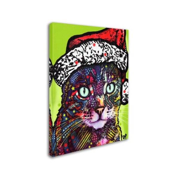 Trademark Fine Art Dean Russo 'Watchful Cat Christmas Edition' Canvas Art, 35x47 - ALI18493-C3547GG