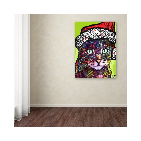 Trademark Fine Art Dean Russo 'Watchful Cat Christmas Edition' Canvas Art, 35x47 - ALI18493-C3547GG
