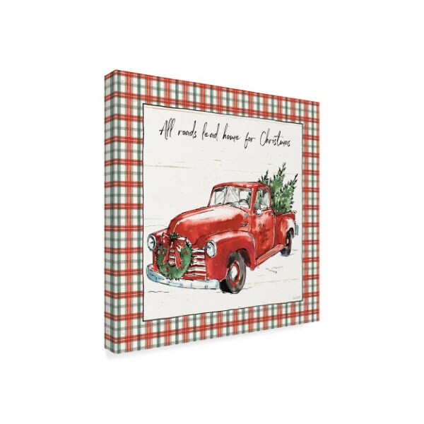 Trademark Fine Art Anne Tavoletti 'Holiday On The Farm Vi Plaid' Canvas Art, 24x24 - WAP09154-C2424GG