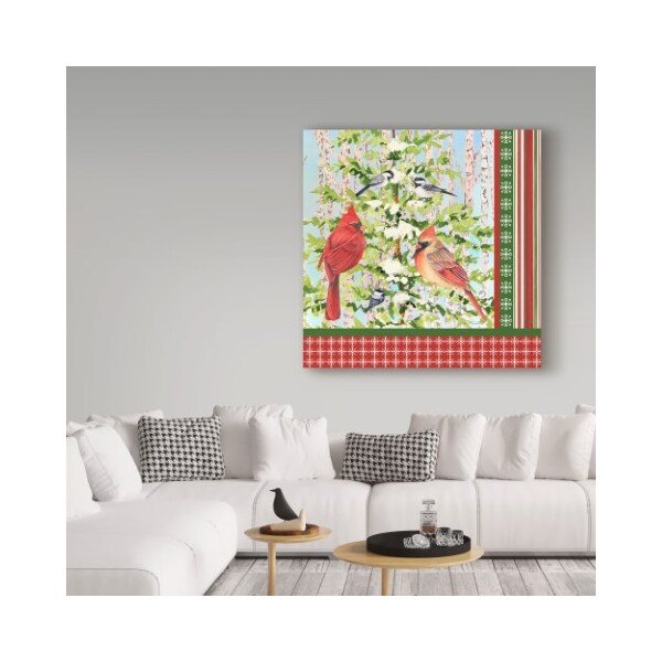 Trademark Fine Art Jean Plout 'Christmas Birds 2' Canvas Art, 24x24 - ALI37278-C2424GG