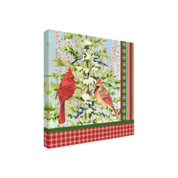 Trademark Fine Art Jean Plout 'Christmas Birds 2' Canvas Art, 24x24 - ALI37278-C2424GG