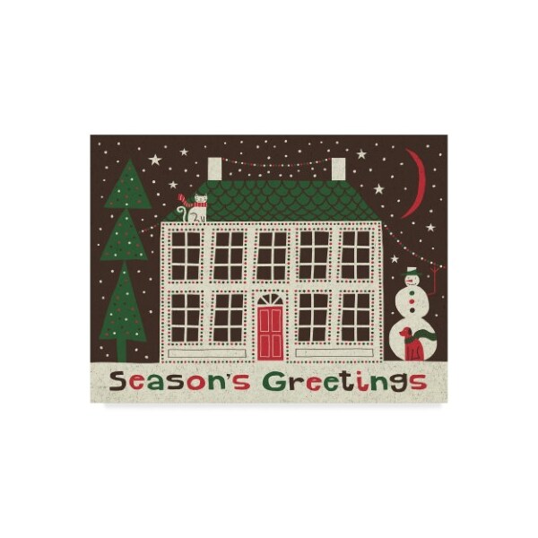 Trademark Fine Art Michael Mullan 'Jolly Holiday Home' Canvas Art, 35x47 - WAP08566-C3547GG