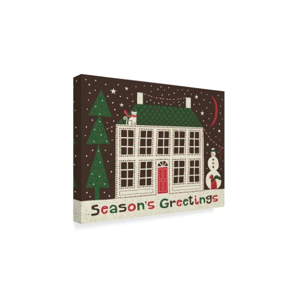 Trademark Fine Art Michael Mullan 'Jolly Holiday Home' Canvas Art, 35x47 - WAP08566-C3547GG