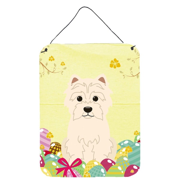Carolines Treasures Easter Eggs Westie Wall or Door Hanging Prints - BB6042DS1216
