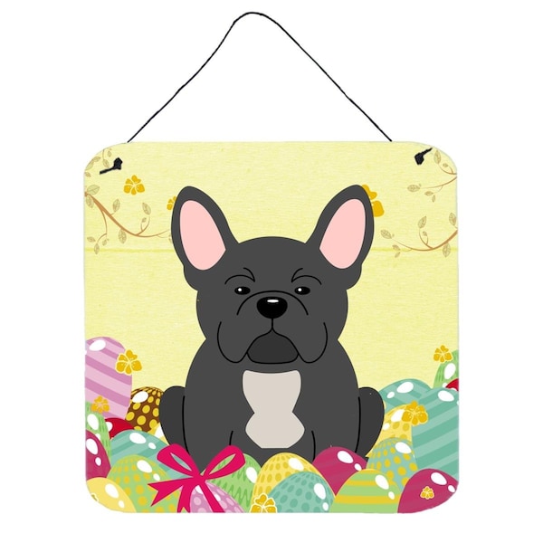Carolines Treasures Easter Eggs French Bulldog Black Wall or Door Hanging Prints - BB6014DS66