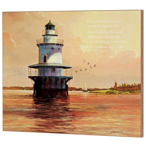 Dicksons Unisex Lighthouse I Am The Light Wall Plaque, Multi Color - One Size - PLK2016-959