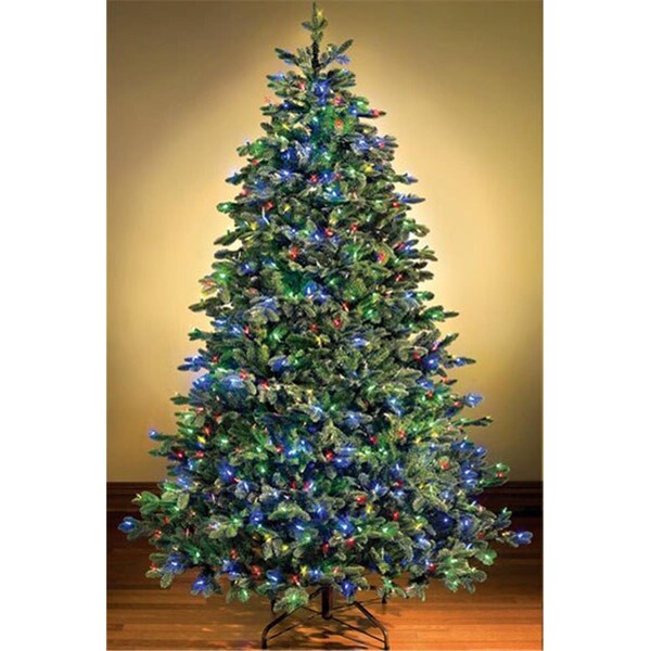 Queens Of Christmas Prelit 9 ft. UV Sequoia Tree 1015 Tips Lit with 400 5 Multi LEDs - WL-TRSQ-09-L5M