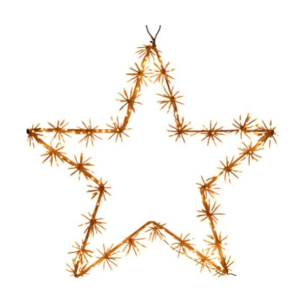 Lf Products Pte 30 in. Star with White LED Cluster Lights, Gold - G48 GU20180045