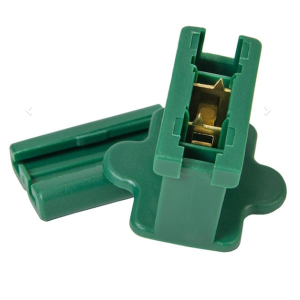 Queens Of Christmas SPT 1 Inline Female Zip Plug, Green, 50PK - PL-ILG-50PK