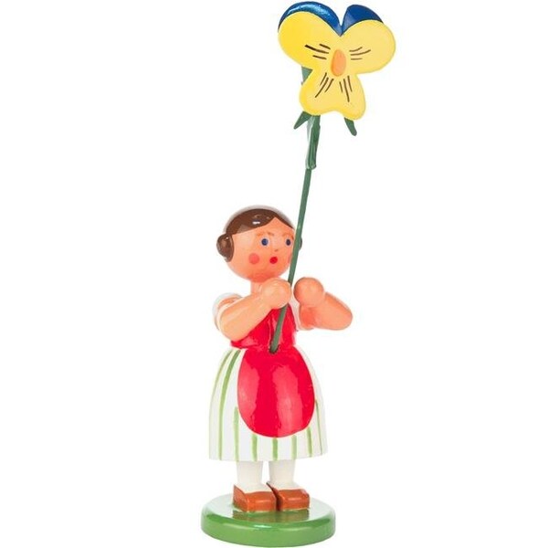 Alexander Taron Alexander Taron 013-2001 Dregeno Easter Ornament Red Flower Girl - 013-2001