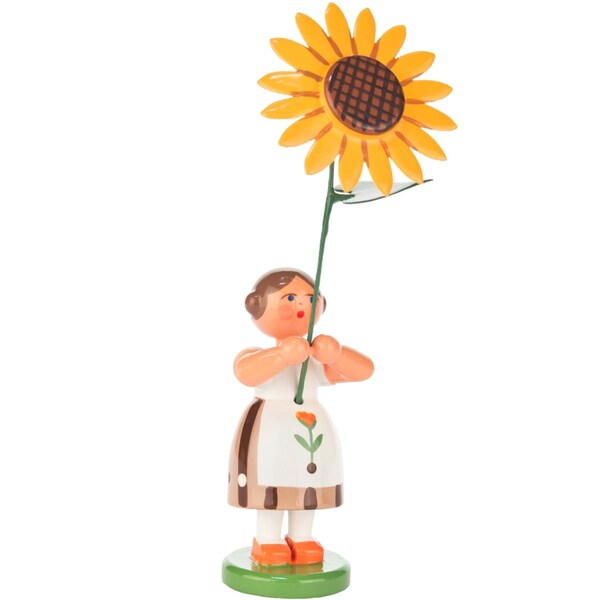Alexander Taron Dregeno Easter Ornament Brown Flower Girl - 013-2005