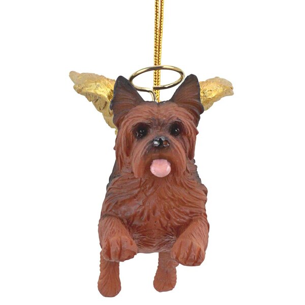 Design Toscano Honor the Pooch: Yorkie Holiday Dog Angel Ornament - JH170737