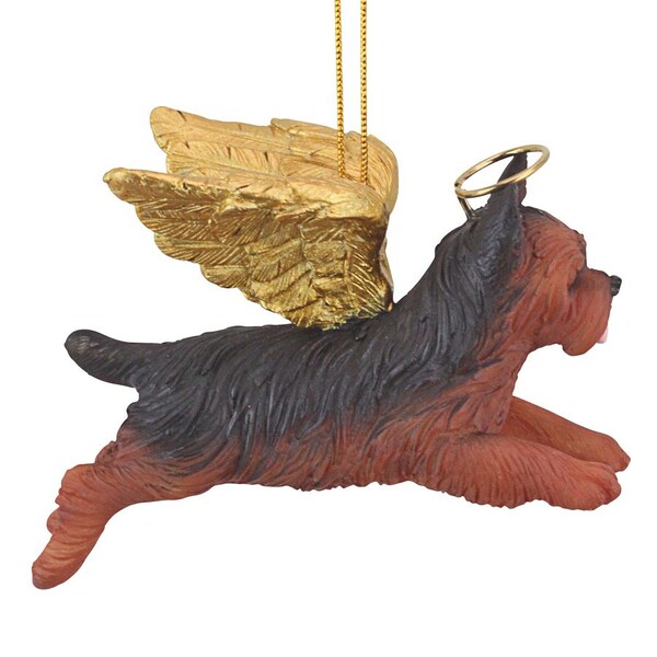 Design Toscano Honor the Pooch: Yorkie Holiday Dog Angel Ornament - JH170737